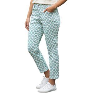 VINEYARD VINES Blue Green White Denim Straight Leg Jeans - Size 4